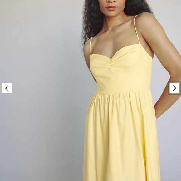 Reformation Yellow Midi Dress - Picture 2 of 11